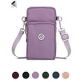 thumbnail image 1 of PULLIMORE Womens Small Crossbody Purse Nylon Zipper Cell Phone Messenger Bags Shoulder Wallet Handbags (Purple), 1 of 5
