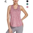 thumbnail image 1 of PULLIMORE Womens Workout Tank Tops Sleeveless Racerback Yoga Tops Running Fitness Athletic Shirts (M, Pink), 1 of 7