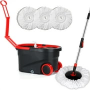Wholesale Microfiber Mop Charging Bucket with Lid & Wheels