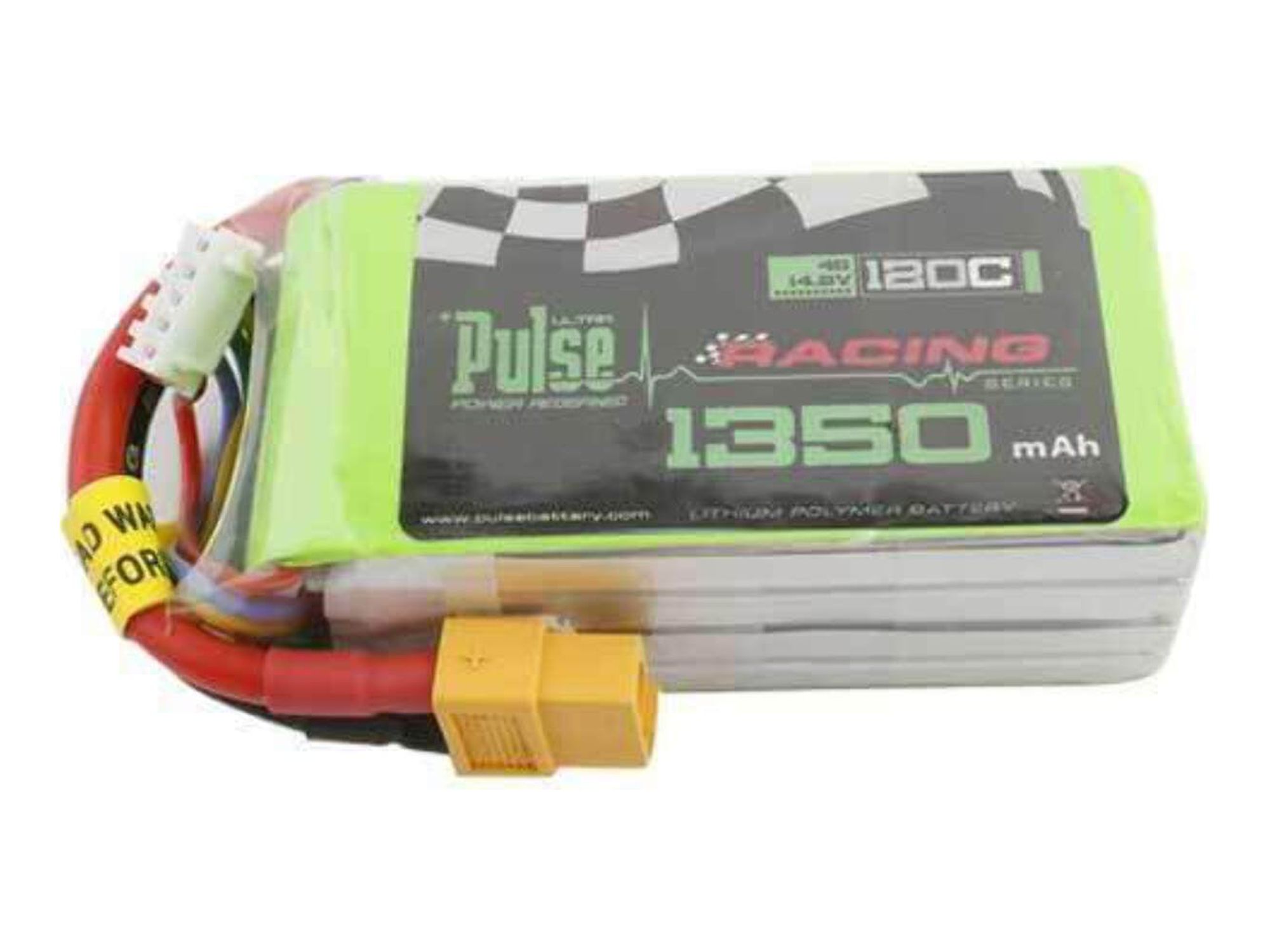 PULSE 1350mAh 120C 14.8V 4S LiPo Battery - XT60 Connector