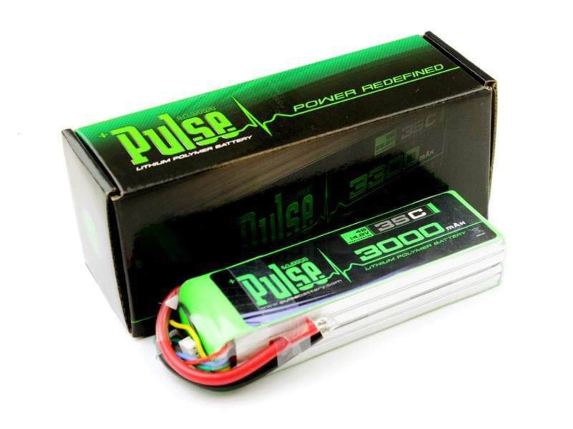 PULSE 3000mAh 35C 14.8V 4S LiPo Battery - No Connector