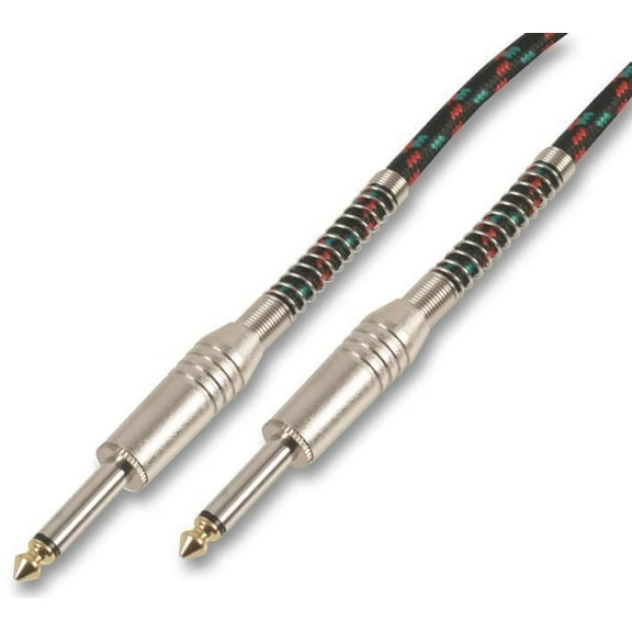 PULSE - 6.35mm (1/4") Mono Jack to Jack Guitar Lead, 5m Black