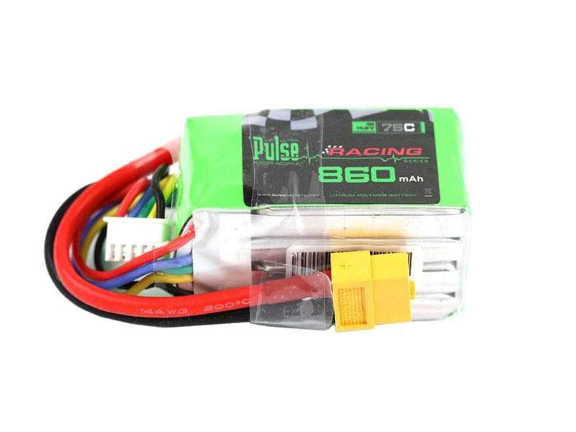 PULSE 860mAh 75C 14.8V 4S LiPo Battery - XT60 Connector