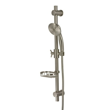 PULSE Brass Adjustable Slide Bar in Brushed-Nickel Shower Accessory