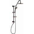 thumbnail image 1 of Kauai III 8-in Rain Showerhead Shower System with Slide Bar and Integrated Soap Dish Oil Rubbed Bronze 1.8 GPM, 1 of 8