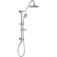 thumbnail image 1 of Kauai III 8-in Rain Showerhead Shower System with Slide Bar and Integrated Soap Dish Brushed Nickel, 1 of 6