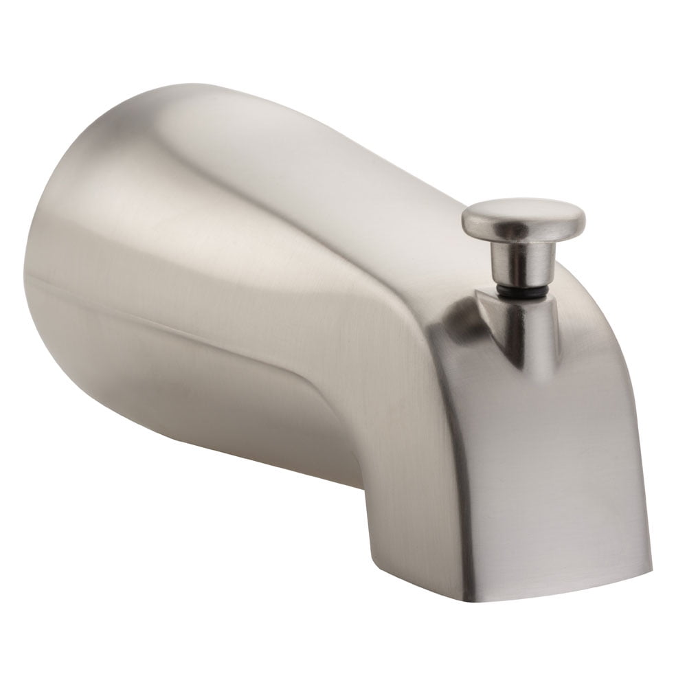 Brushed Nickel Wall Mounted Tub Spout with Diverter