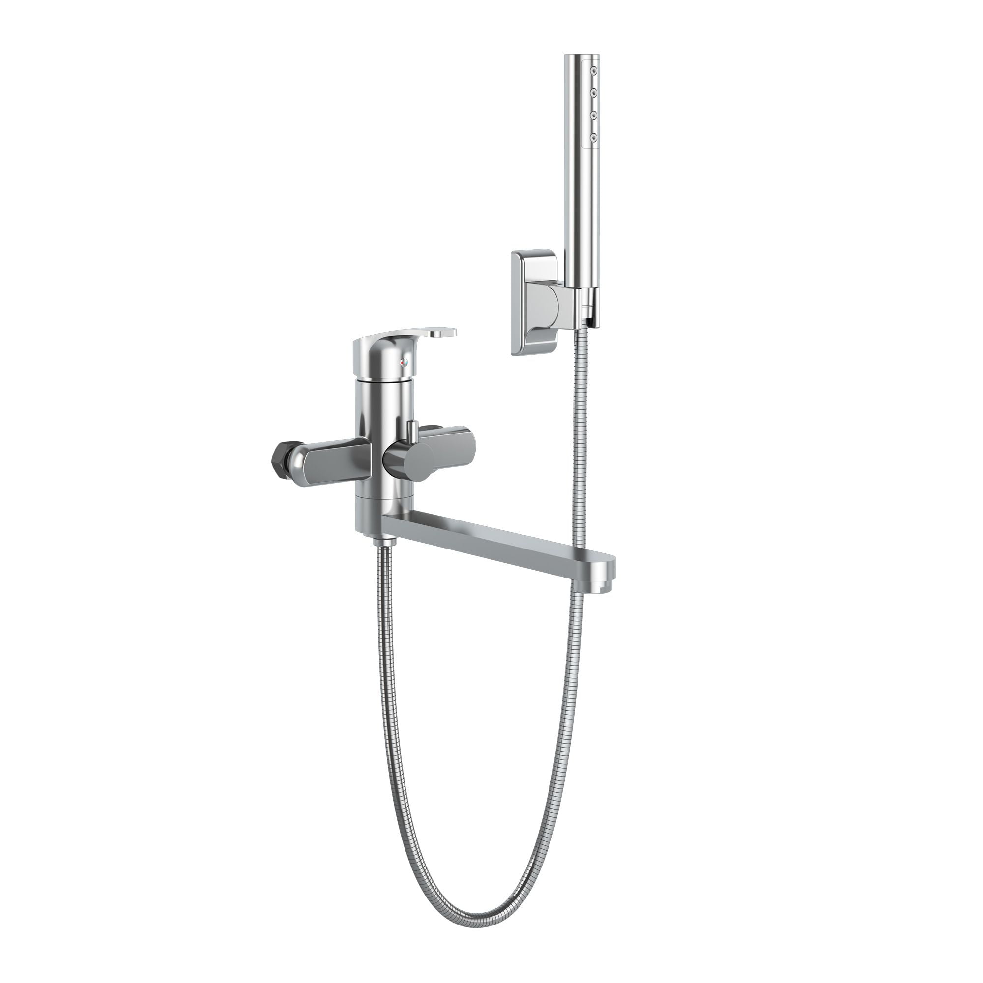 Niagara Chrome Wall Mounted Tub Filler with Handshower