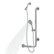PULSE ShowerSpas ErgoSlideBar Stainless Steel Brushed - Right