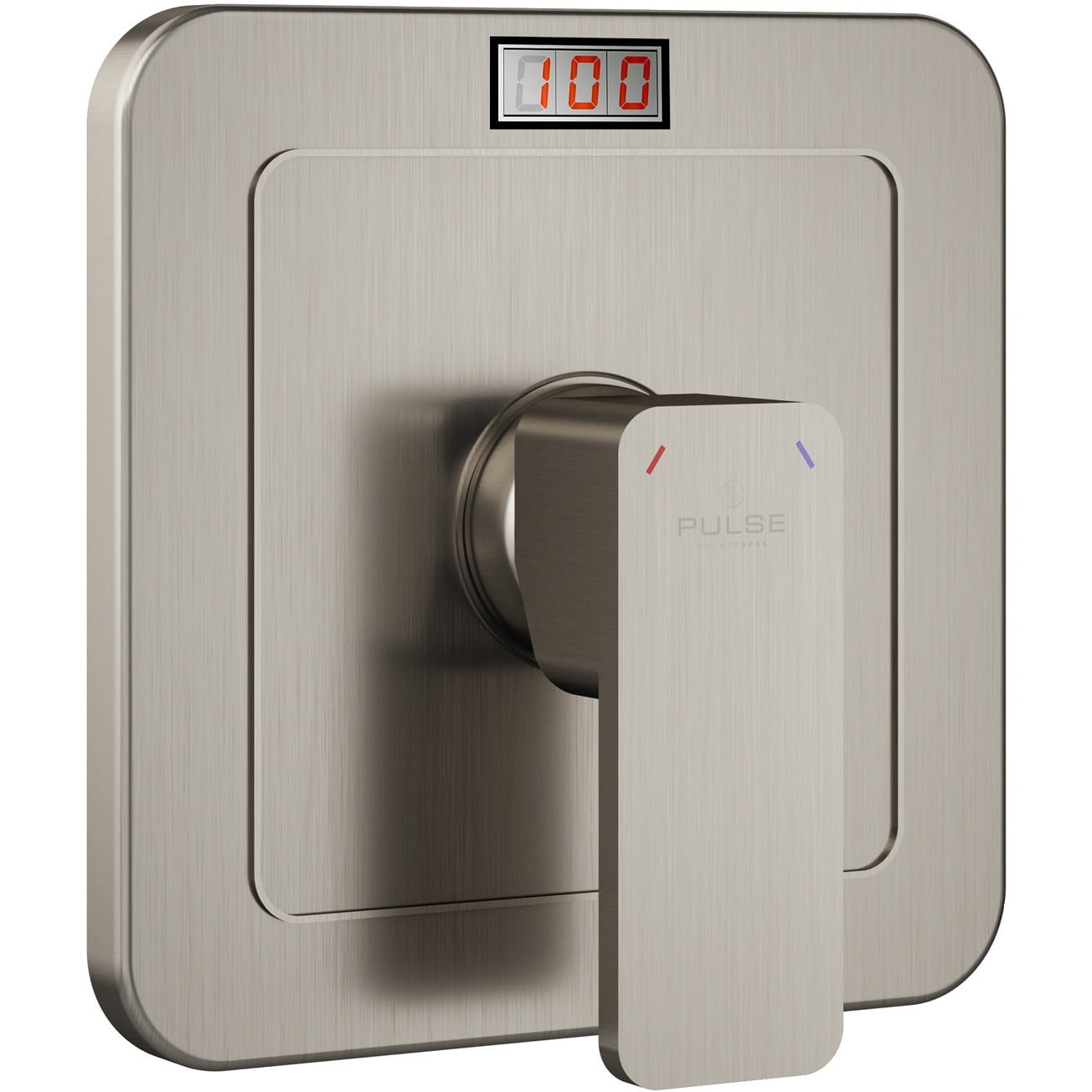 Brushed Nickel LED Pressure Balance Shower Valve Kit