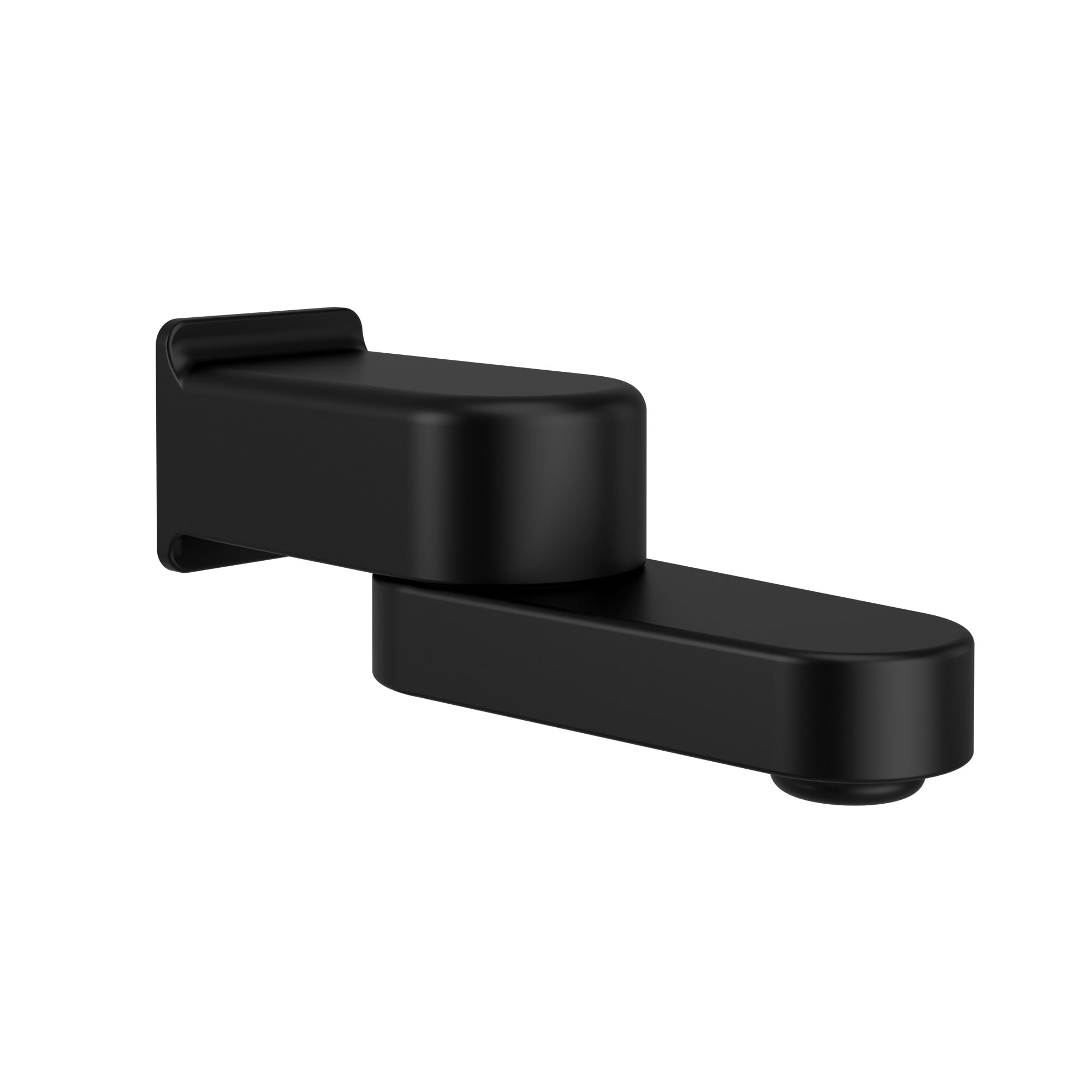 Matte Black Fold Away Tub Spout with Diverter