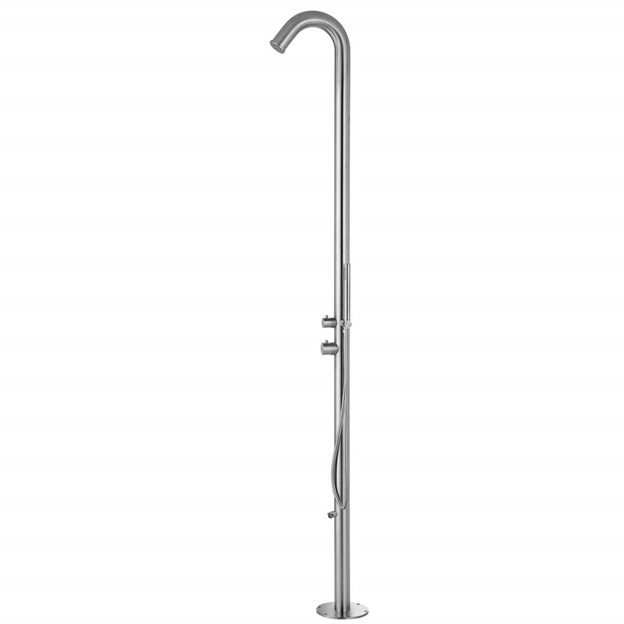 PULSE ShowerSpas Wave 1-Spray Brushed Stainless Steel Outdoor Shower Faucet System