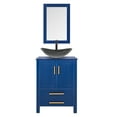 thumbnail image 1 of PULUOMIS 24'' Single Bathroom Vanity with Manufactured Wood Top with Mirror, Blue, 1 of 10
