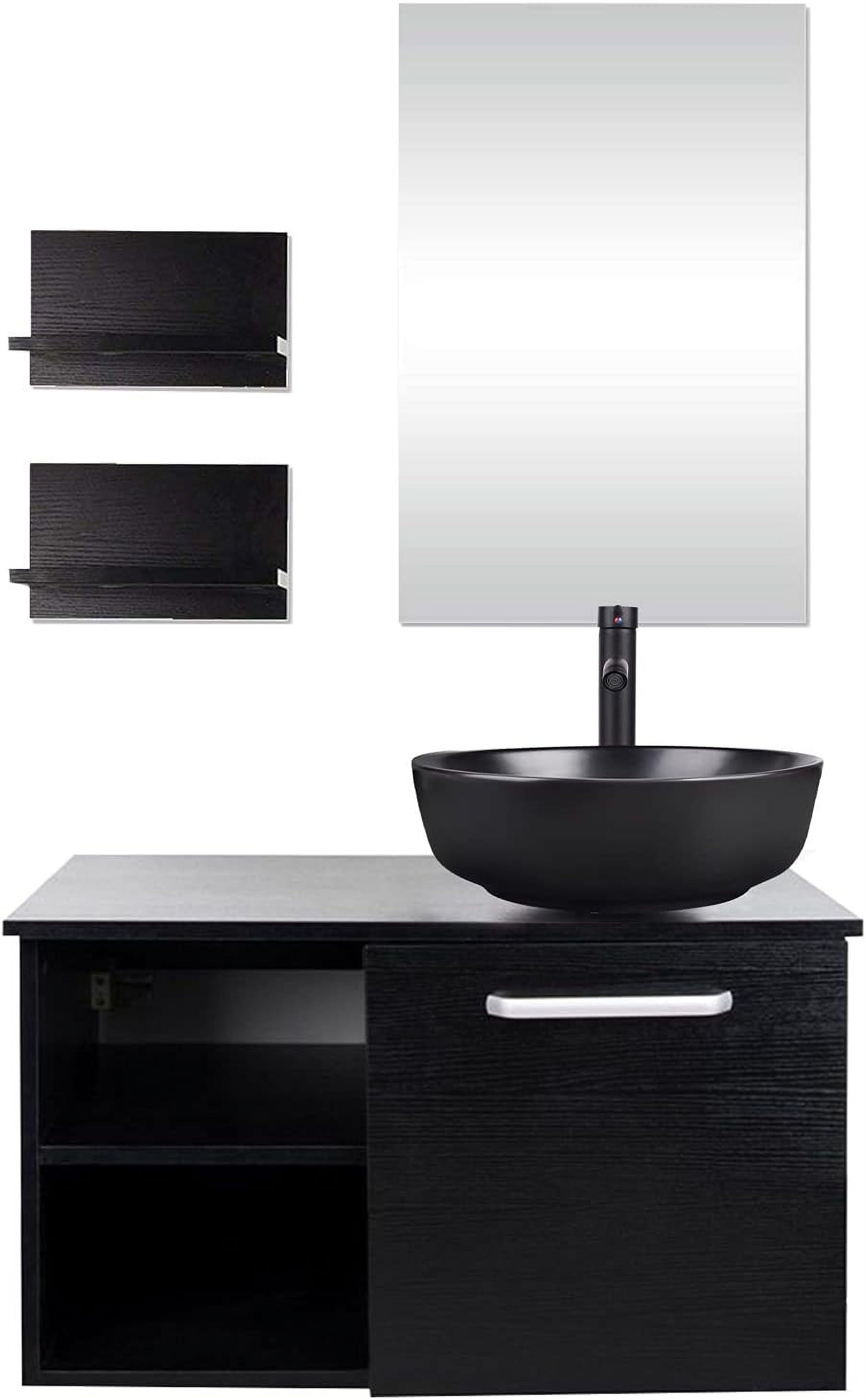 PULUOMIS 28 Inch Wall Mounted Bathroom Vanity and Sink Combo with