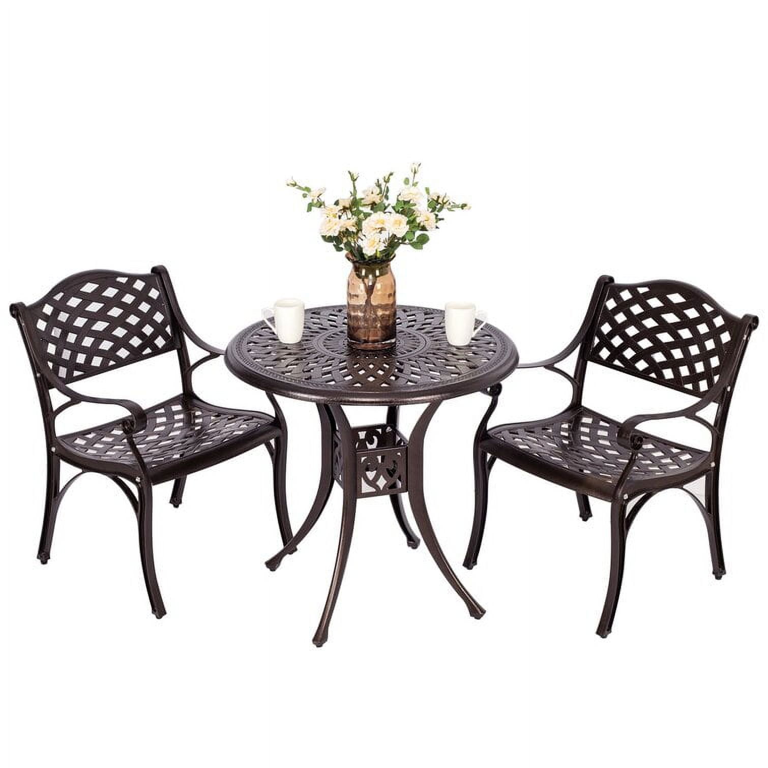 PULUOMIS 3 Piece Outdoor Patio Bistro Set include 30.7" Bistro Dining ...