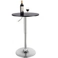 thumbnail image 1 of PULUOMIS Round Kitchen Bar Table Cafe Table Adjustable Pub Counter Wood Top Swivel (Black), 1 of 5