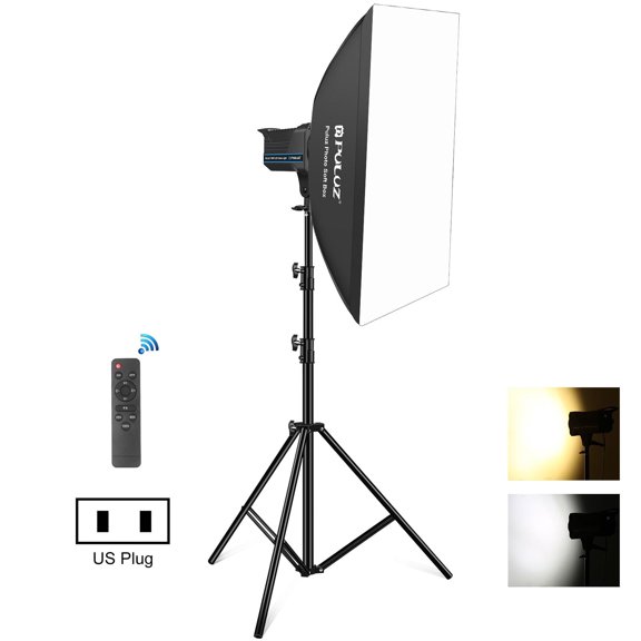 QKOO 120W Photo Studio Strobe Flash Light Kit with Softbox Reflector & Tripod
