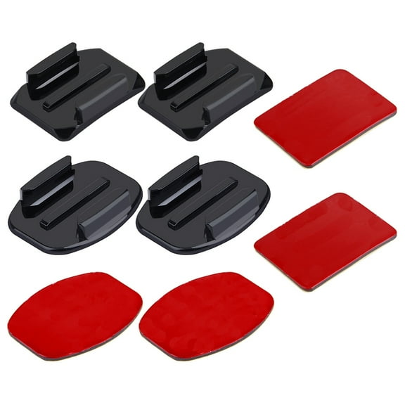 PULUZ 2 PCS Curved Surface Mounts + 2 PCS Flat Surface Mounts + 4 PCS Adhesive Mount Stickers for