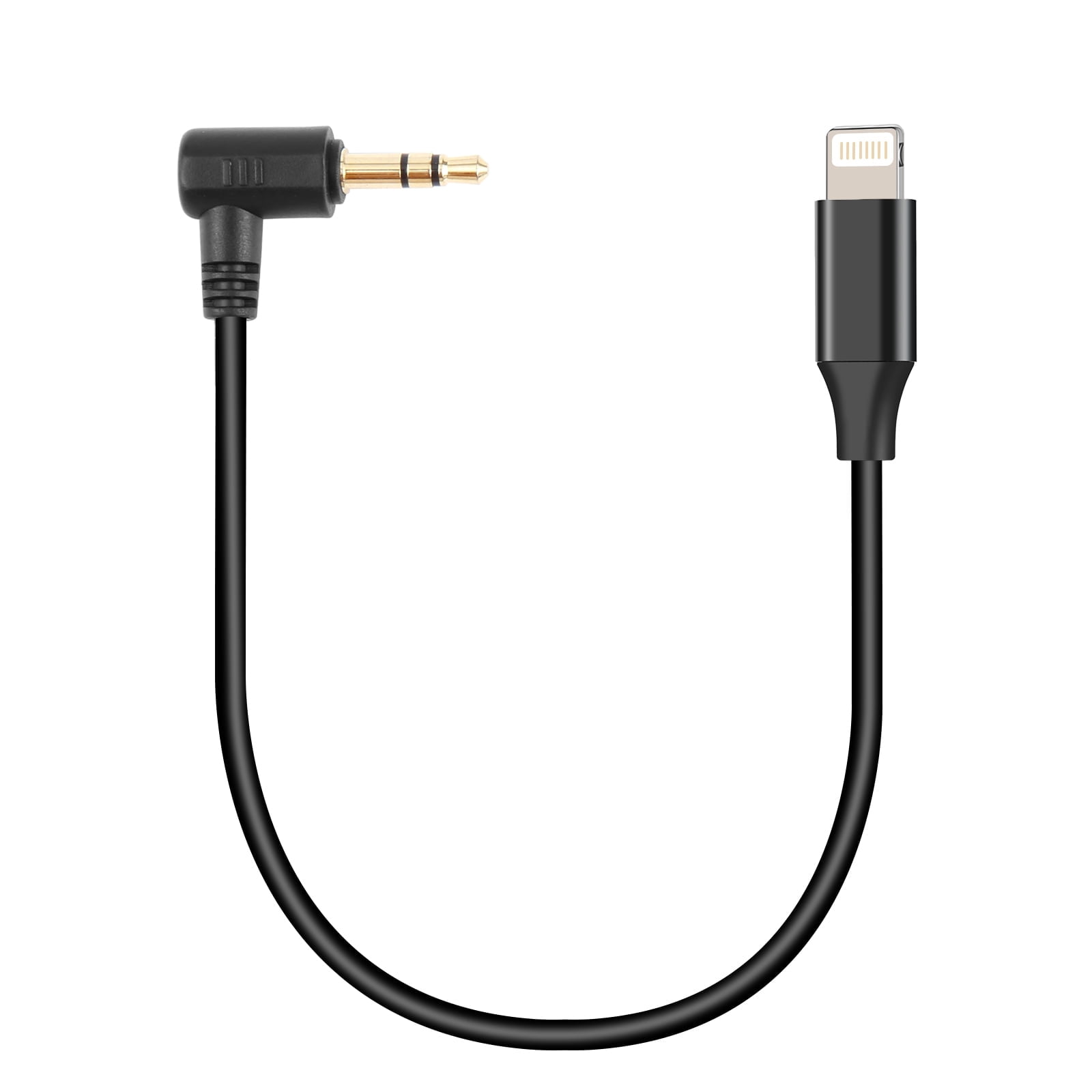 QKOO 3.5mm TRS Male to 8 Pin Male Live Microphone Audio Adapter Cable for PU3153 / PU3154 (Black)