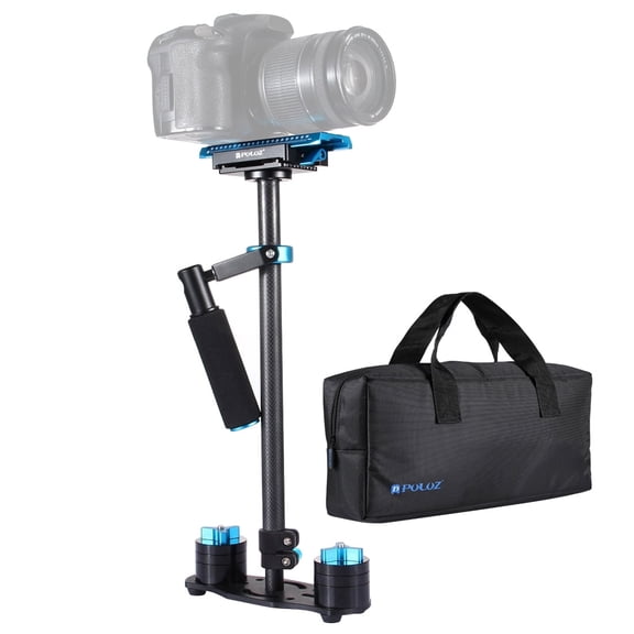 QKOO 38.5-61cm Carbon Fibre Handheld Stabilizer for DSLR & DV Digital Video & Cameras, Load