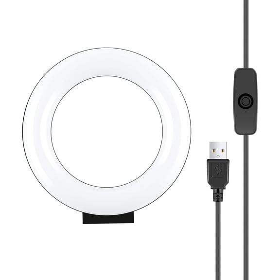 PULUZ 4.7 inch 12cm Curved Surface USB White Light LED Ring Selfie Beauty Vlogging Photography