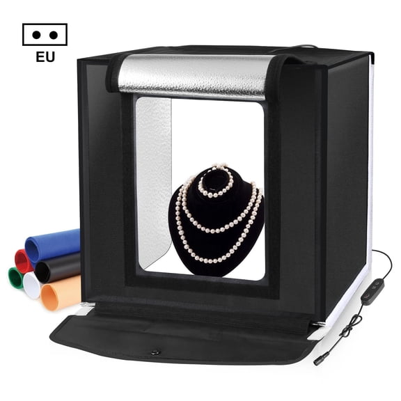 QKOO 40cm Folding Portable White Light Dimmable Photo Lighting Studio Shooting Tent Box Kit with