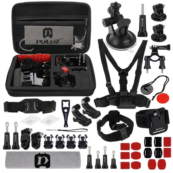 QKOO 45 in 1 Accessories Ultimate Combo Kits with EVA Case for GoPro, Insta360, DJI and Other