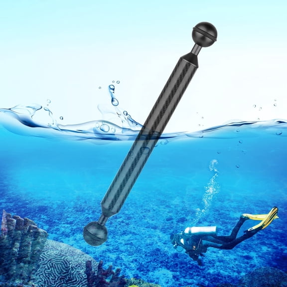QKOO 9 inch 23cm Length 20.8mm Diameter Dual Balls Carbon Fiber Floating Arm, Ball Diameter: