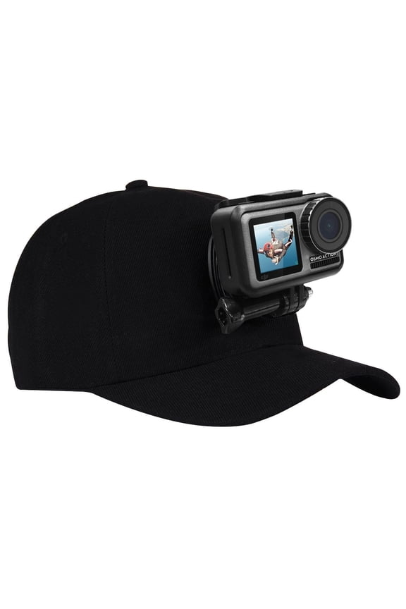 Baseball Hat with J-Hook Buckle Mount & Screw for GoPro, DJI OSMO Action and Other Action