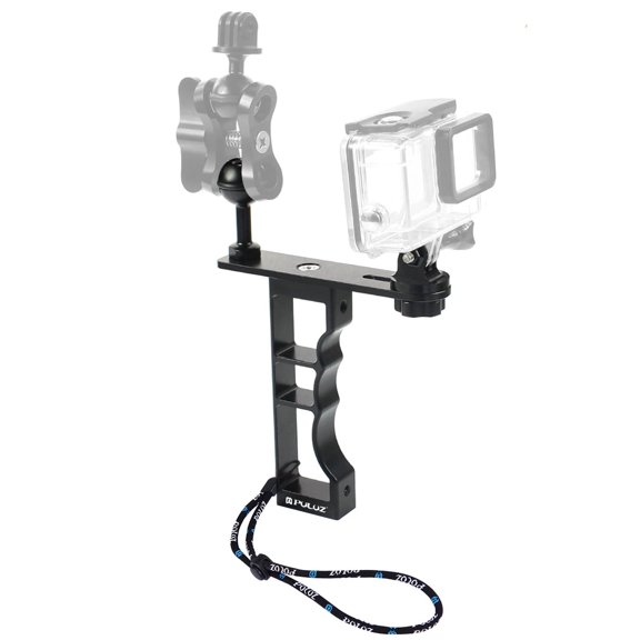 QKOO CNC Aluminum Single Hand Diving Photography Bracket Handheld Holder, Compatible with DJI NEW