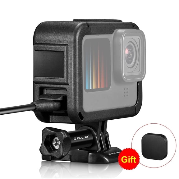 QKOO Chargeable PA Frame Mount Cage with Cold Shoe Base Slot for GoPro HERO13 Black /12 Black /11