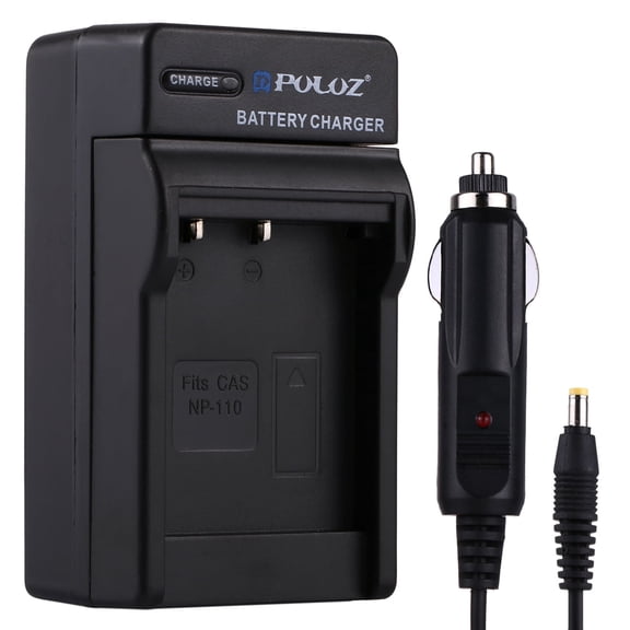 QKOO Digital Camera Battery Car Charger for Casio NP-110 Battery