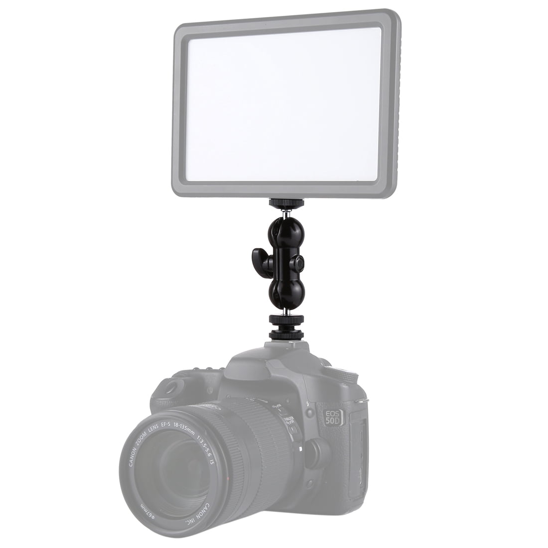 PULUZ Flash Hot Shoe Swivel Ball Head 1/4 inch Tripod Screw Magic Arm ...