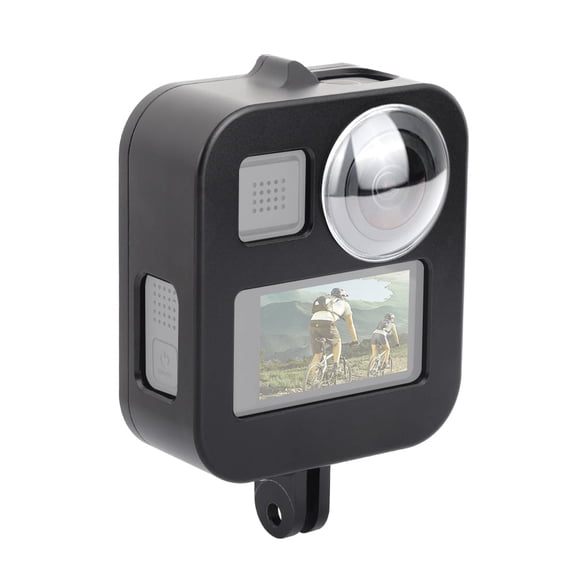 QKOO Housing Shell CNC Aluminum Alloy Protective Cage for GoPro Max(Black)