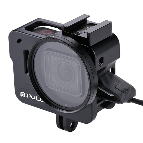 QKOO Housing Shell CNC Aluminum Alloy Protective Cage with 52mm UV Lens for GoPro HERO /7 Black