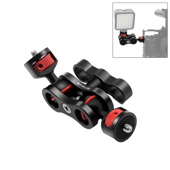 QKOO Magic Arm Bracket Mount 1/4 inch Ball Head Magic Arm(Black)