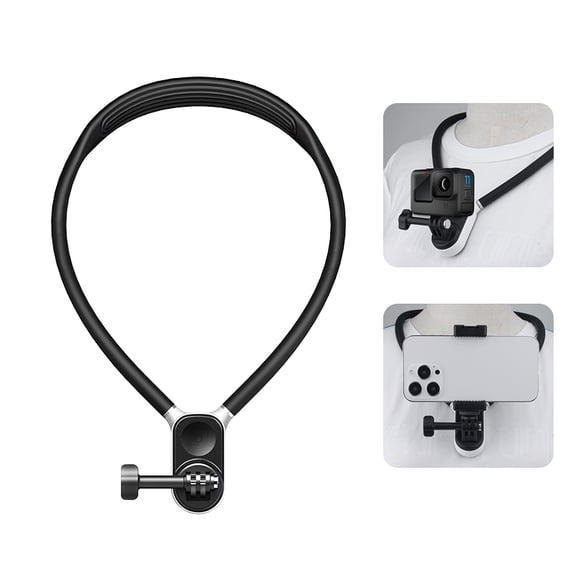 PULUZ Magnetic Silicone Collar Bracket POV View Mount with Phone Clamp ...