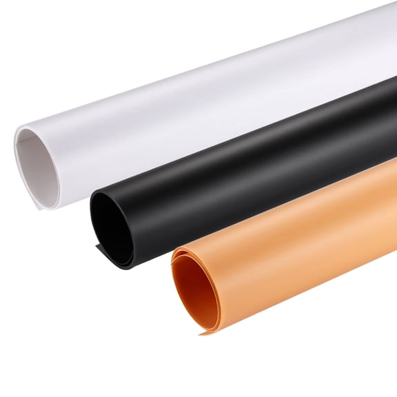 QKOO Photography Background PVC Paper Kits for Studio Tent Box, 3 Colors (Black, White,Yellow), x