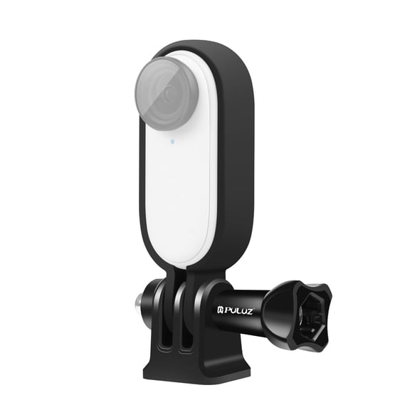 QKOO Plastic Protective Frame Mount Cage with Tripod Base Adapter for Insta360 GO 2(Black)