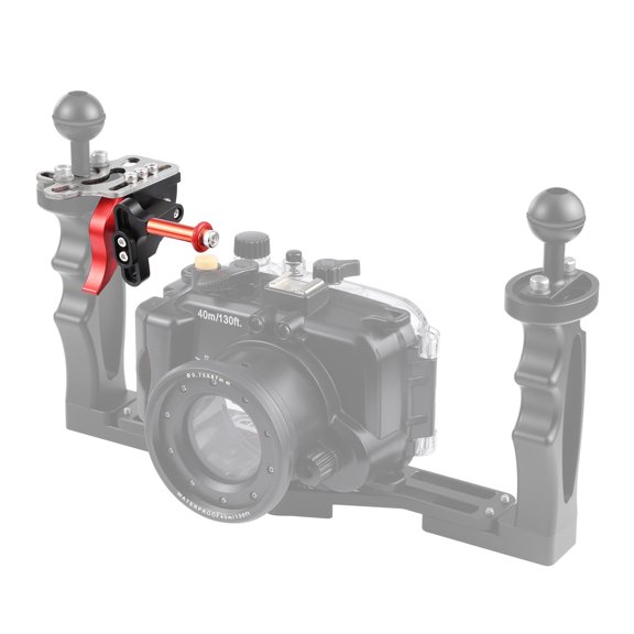 QKOO Shutter Release Trigger Extension Adapter Lever Mount for Underwater Arm System(Red)