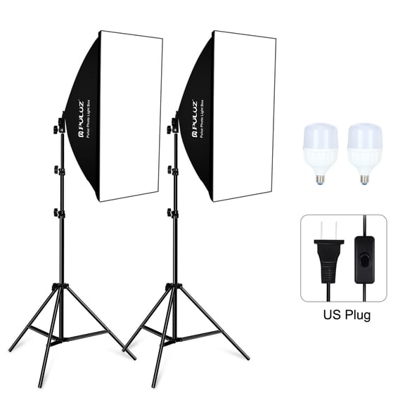 QKOO Softbox Lighting Kit 2 PCS 50x70cm Professional Photo Studio Photography Light Equipment 2 x