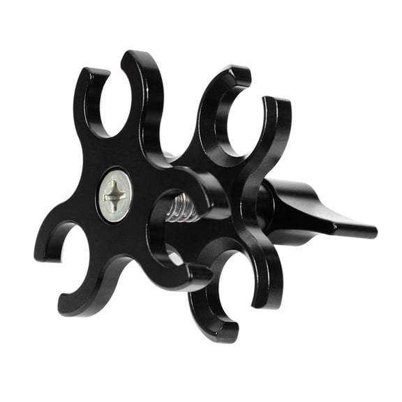 QKOO Triple Ball Clamp Open Hole Diving Camera Bracket CNC Aluminum Spring Flashlight Clamp for