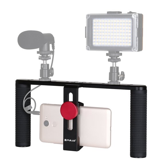 QKOO Vlogging Live Broadcast Smartphone Video Rig Filmmaking Recording Handle Stabilizer Aluminum