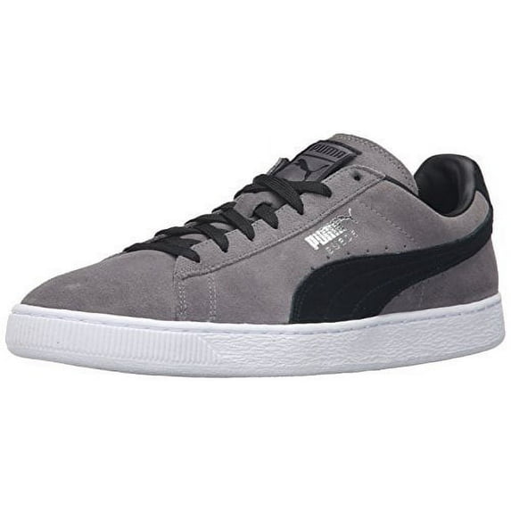 PUMA 356568-95: Suede Classic+ Steel-Gray/Black Casual Retro Fashion Sneaker MEN (10.5 D(M) US)