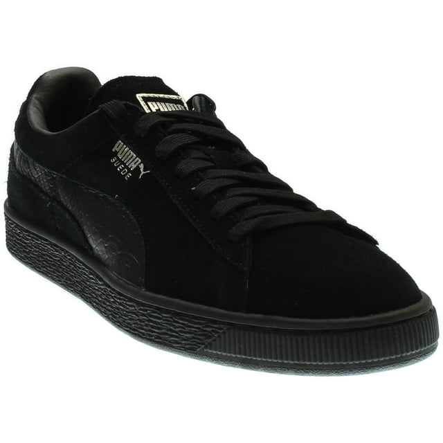 PUMA 363164-06 : Men's Suede Classic Mono Reptile Fashion Sneaker, Black (Puma Black-puma Silv, 10.5 D(M) US)