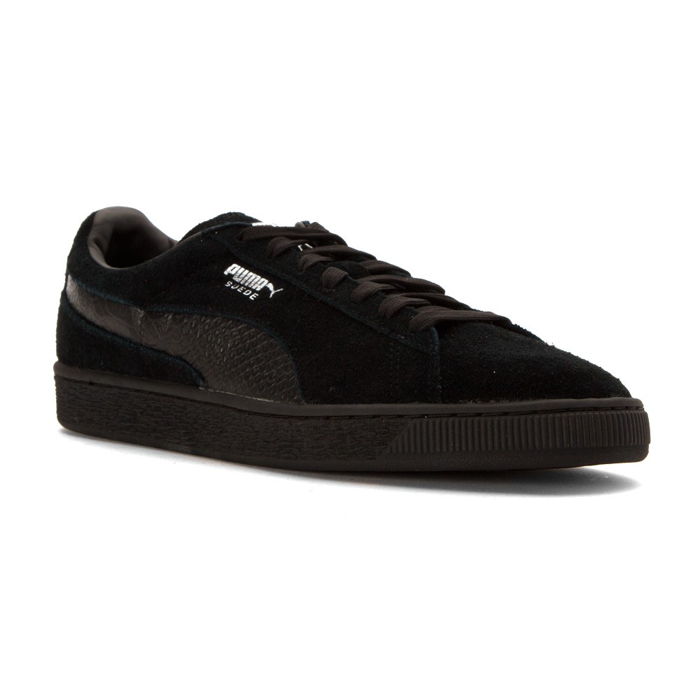 PUMA 363164-06 : Men's Suede Classic Mono Reptile Fashion Sneaker, Black (Puma Black-puma Silv, 10 D(M) US) - image 1 of 6