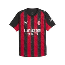 PUMA AC Milan Men's Home Authentic Short Sleeve Jersey 25/26 (US, Alpha, Small, Regular, Regular, Red)