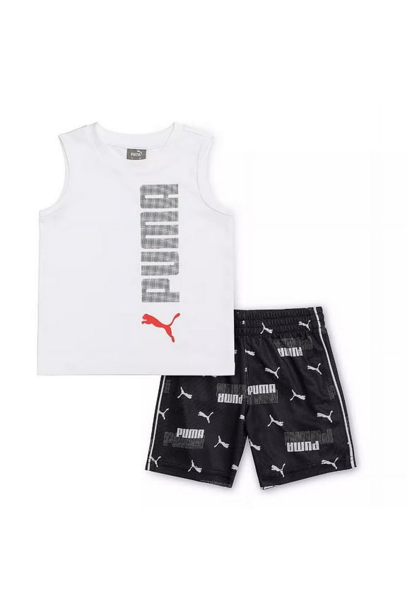 BOYS OUTFIT - 231 WHITE BLACK SZ 6 - BASKETBALL SOCCER SHIRT SHORTS SET 2