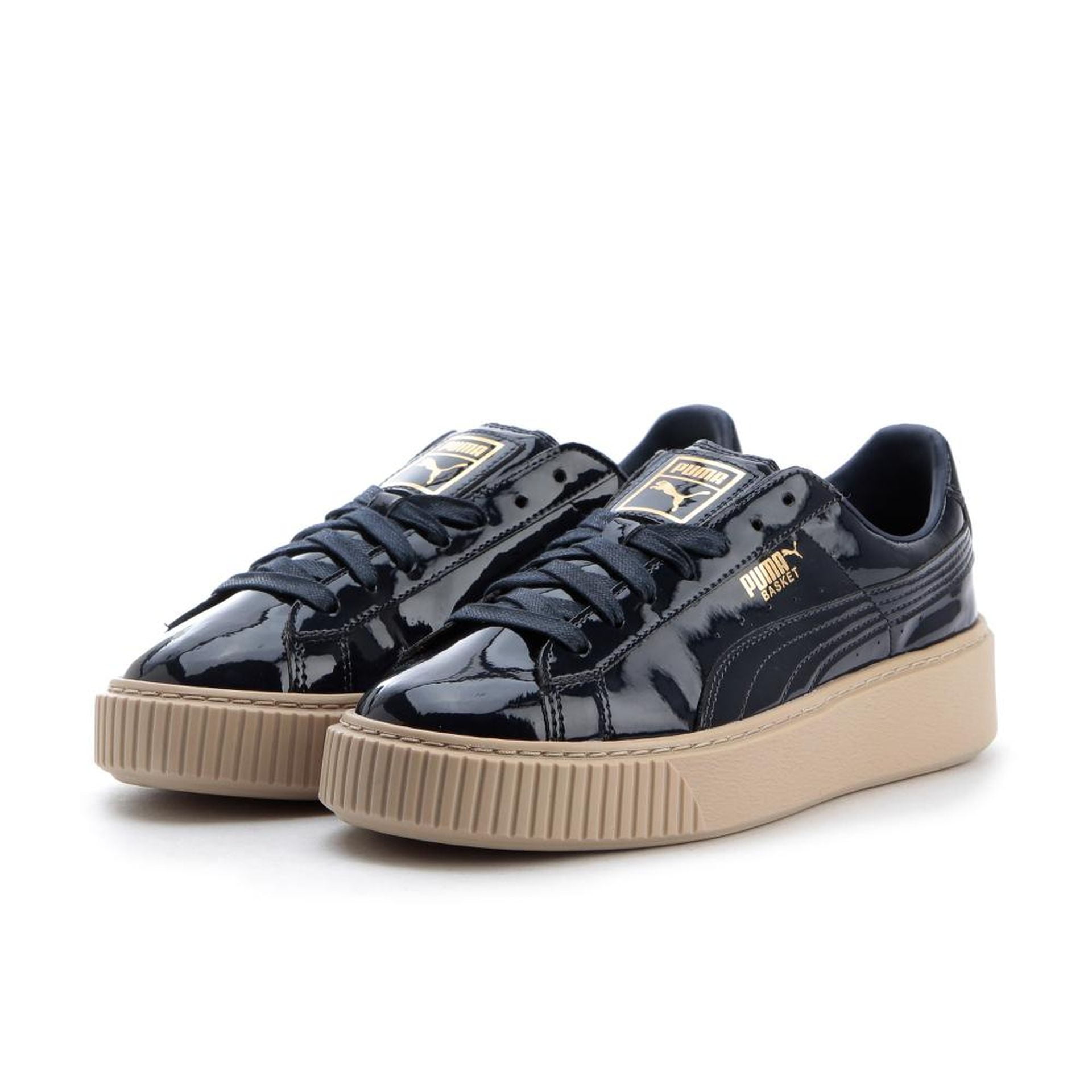 PUMA Basket Platform Patent Women s Peacoat Walmart