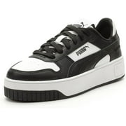 PUMA Carina Street Sneaker, White Black, 1 US Unisex Little Kid